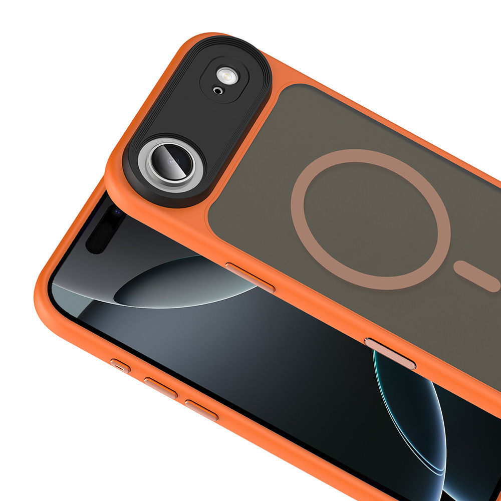 Apple iPhone 17 Air Kılıf Mat Arka Yüzey Wireless Şarj Özellikli Zore Flet M-safe Kapak - 8