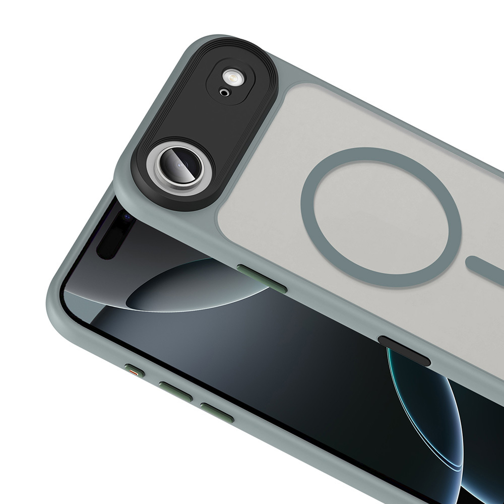 Apple iPhone 17 Air Kılıf Mat Arka Yüzey Wireless Şarj Özellikli Zore Flet M-safe Kapak - 10