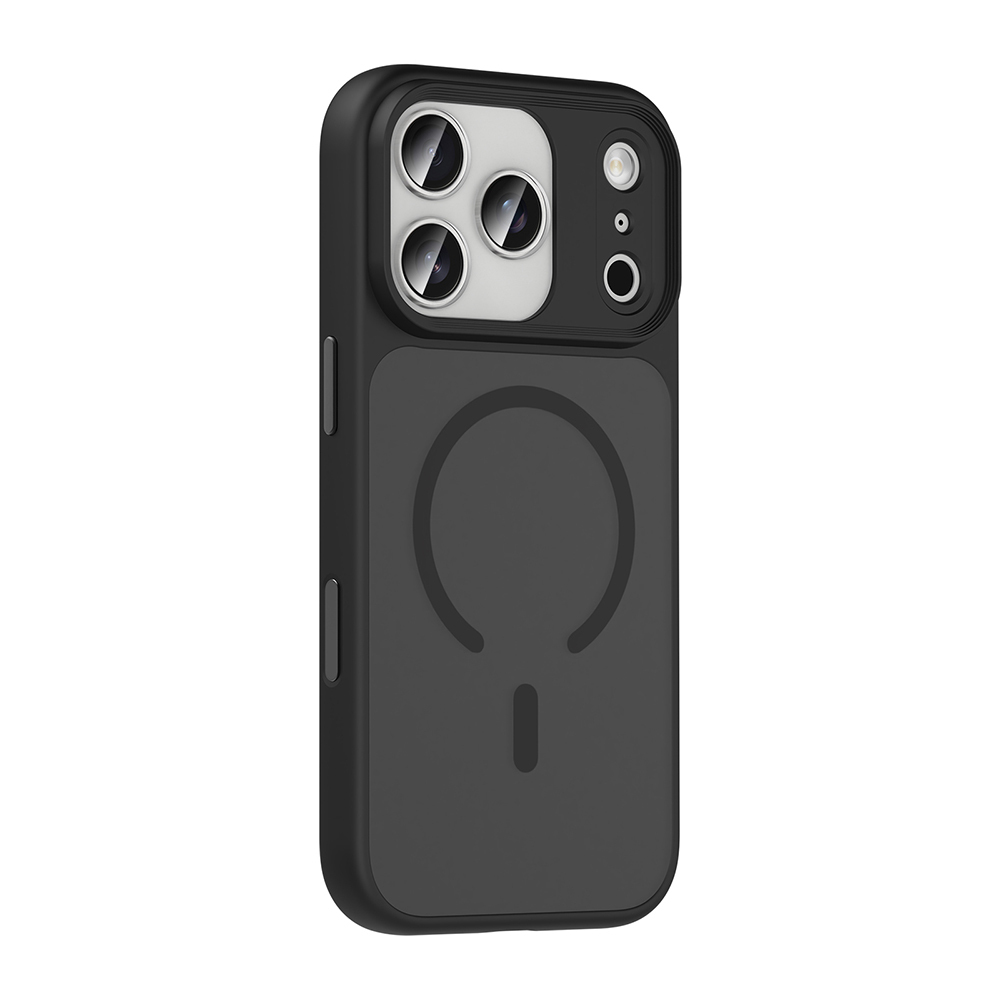 Apple iPhone 17 Pro Max Kılıf Mat Arka Yüzey Wireless Şarj Özellikli Zore Flet M-safe Kapak - 4