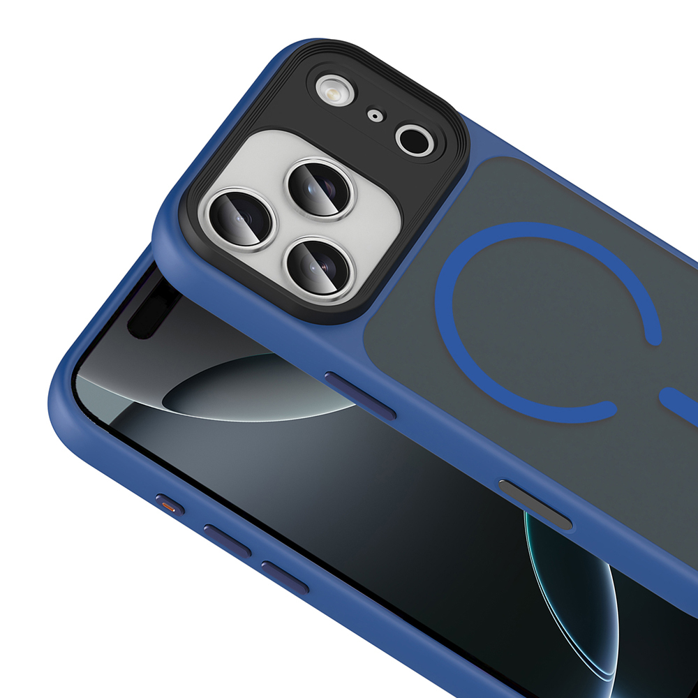 Apple iPhone 17 Pro Max Kılıf Mat Arka Yüzey Wireless Şarj Özellikli Zore Flet M-safe Kapak - 6