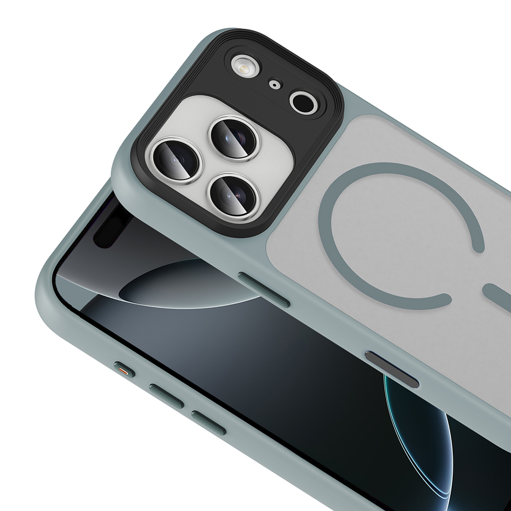 Apple iPhone 17 Pro Max Kılıf Mat Arka Yüzey Wireless Şarj Özellikli Zore Flet M-safe Kapak - 8