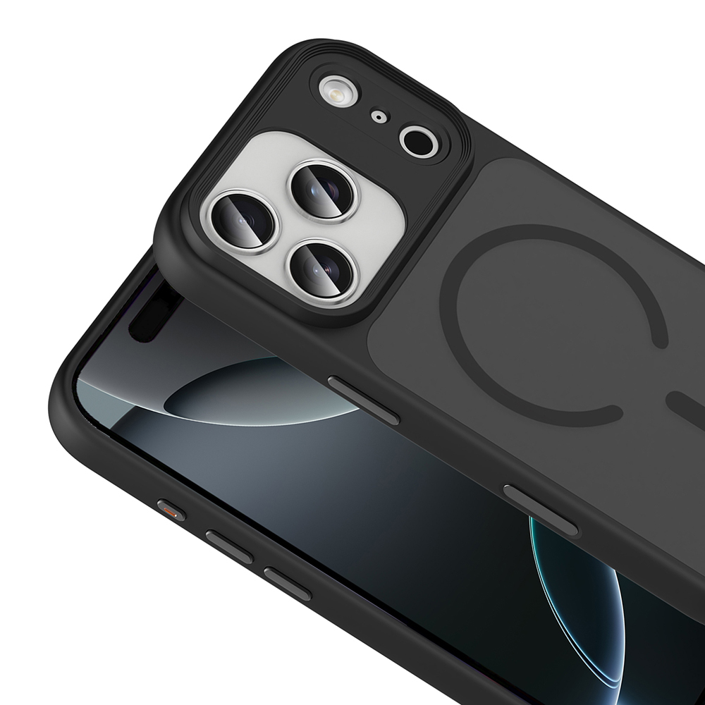 Apple iPhone 17 Pro Max Kılıf Mat Arka Yüzey Wireless Şarj Özellikli Zore Flet M-safe Kapak - 9