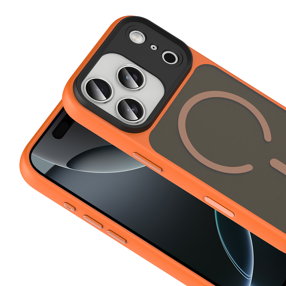 Apple iPhone 17 Pro Max Kılıf Mat Arka Yüzey Wireless Şarj Özellikli Zore Flet M-safe Kapak - 10