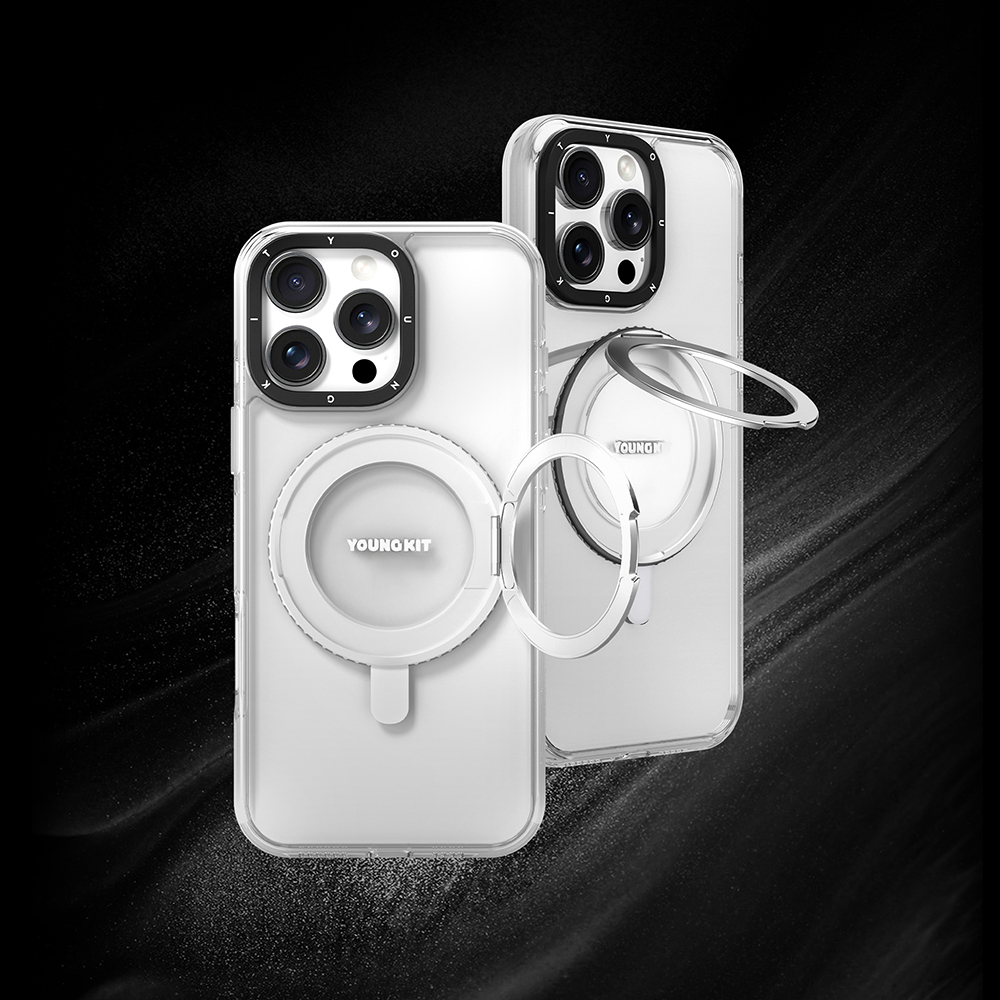 Apple iPhone 16 Pro Max Uyumlu Kılıf M-safe Şarj Özellikli Standlı Aksiyon Butonlu Youngkit Pivot Serisi Kapak - 4