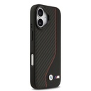Apple iPhone 17 Kılıf BMW Orjinal Lisanslı M-safe Şarj Özellikli Metal BMW ve M Logolu PU Karbon Tasarımlı Kapak - 6