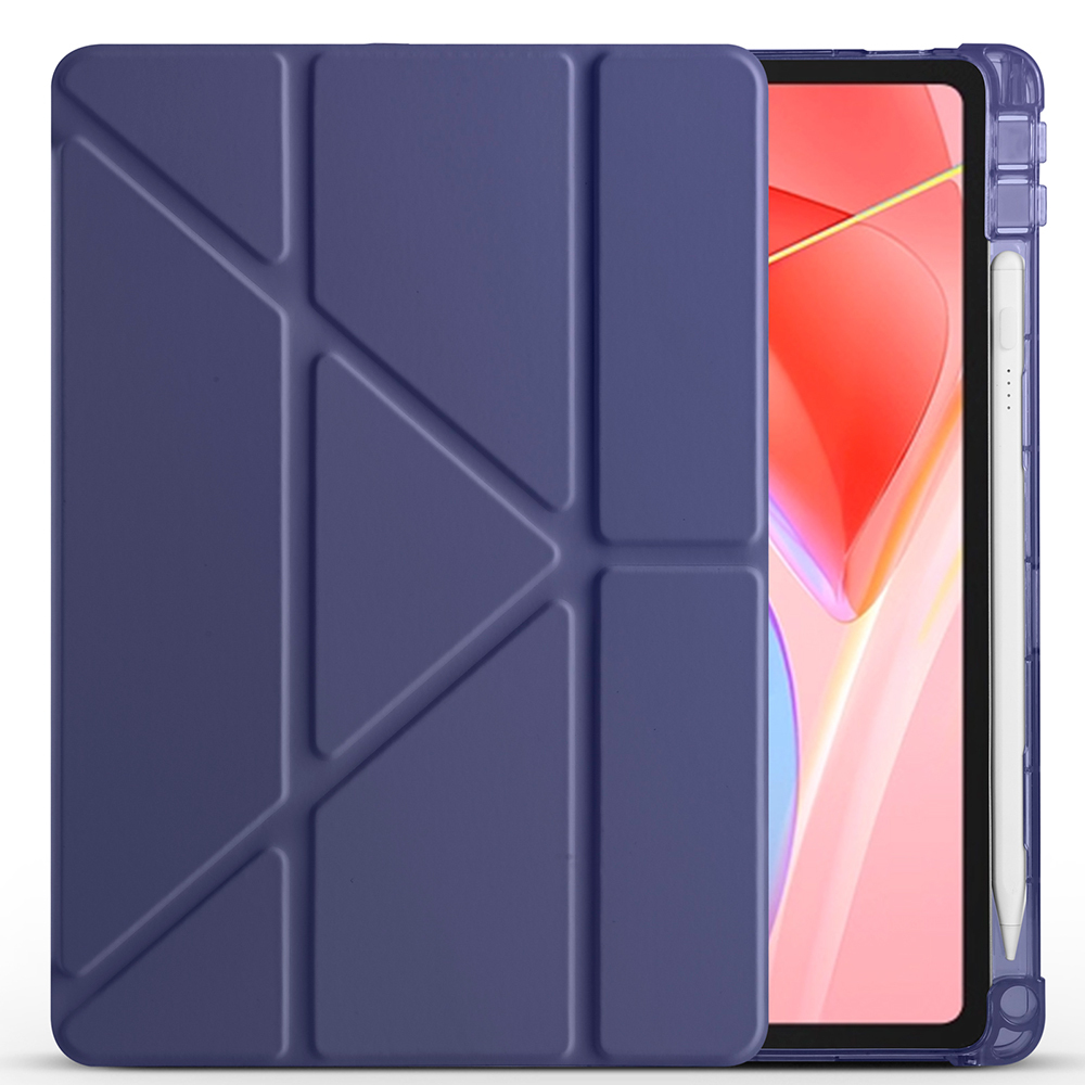 Lenovo Tab TB-311FU Kılıf Zore Tri Folding Kalem Bölmeli Standlı Kılıf - 6