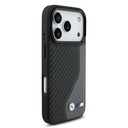 Apple iPhone 17 Pro Uyumlu Kılıf BMW Orjinal Lisanslı M-safe Şarj Özellikli Metal BMW ve M Logolu PU Karbon Tasarımlı Kapak - 10