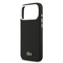 Apple iPhone 17 Pro Max Uyumlu Kılıf Lacoste Orjinal Lisanslı M-safe Şarj Özellikli PU Pike Desenli Standlı Metal Logolu Kapak - 5