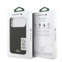 Apple iPhone 17 Pro Max Uyumlu Kılıf Lacoste Orjinal Lisanslı M-safe Şarj Özellikli PU Pike Desenli Standlı Metal Logolu Kapak - 7