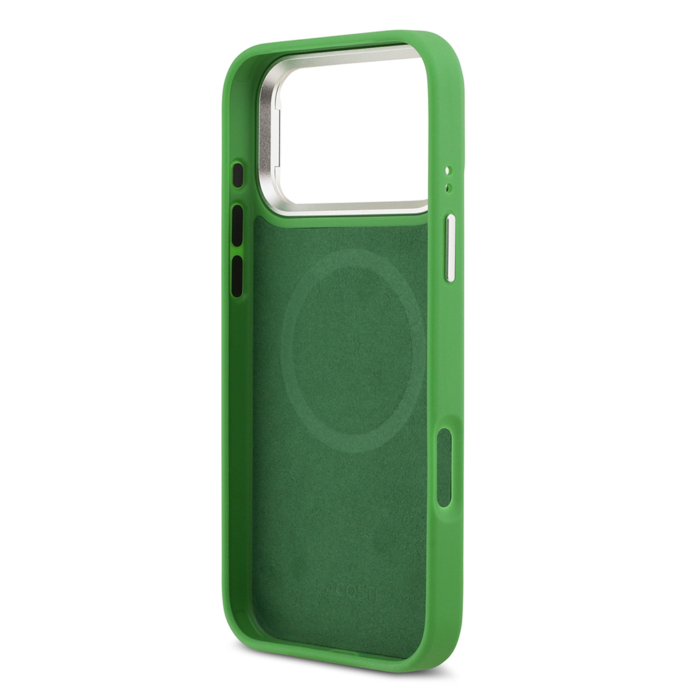 Apple iPhone 17 Pro Max Uyumlu Kılıf Lacoste Orjinal Lisanslı M-safe Şarj Özellikli PU Pike Desenli Standlı Metal Logolu Kapak - 13