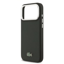 Apple iPhone 17 Pro Max Uyumlu Kılıf Lacoste Orjinal Lisanslı M-safe Şarj Özellikli PU Pike Desenli Standlı Metal Logolu Kapak - 19