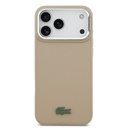 Apple iPhone 17 Pro Max Uyumlu Kılıf Lacoste Orjinal Lisanslı M-safe Şarj Özellikli PU Pike Desenli Standlı Metal Logolu Kapak - 23