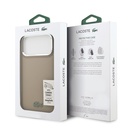Apple iPhone 17 Pro Max Uyumlu Kılıf Lacoste Orjinal Lisanslı M-safe Şarj Özellikli PU Pike Desenli Standlı Metal Logolu Kapak - 28
