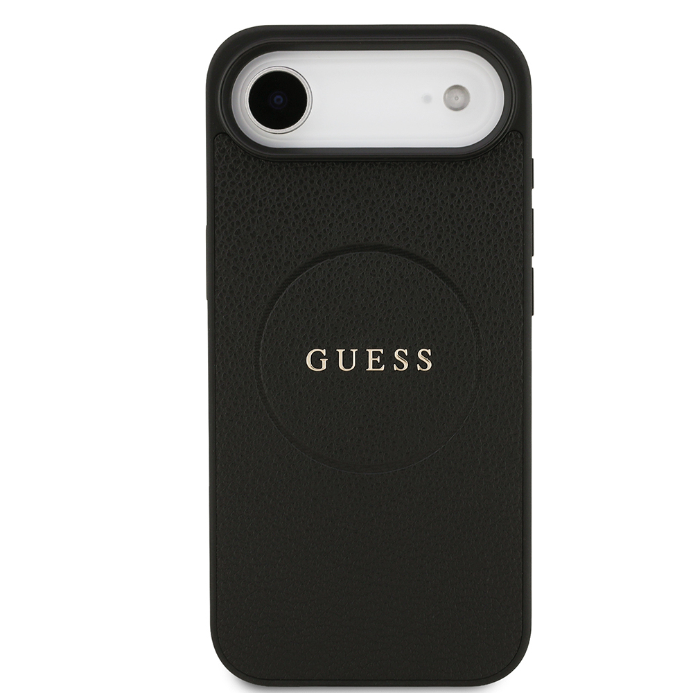 Apple iPhone 17 Air Uyumlu Kılıf Guess Orjinal Lisanslı M-safe Şarj Özellikli Yazı Logolu PU Deri Kapak - 1