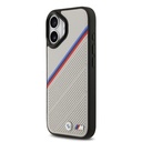 Apple iPhone 17 Uyumlu Kılıf BMW Orjinal Lisanslı M-safe Şarj Özellikli M Logolu Üç Şeritli Delikli Deri Kapak - 1