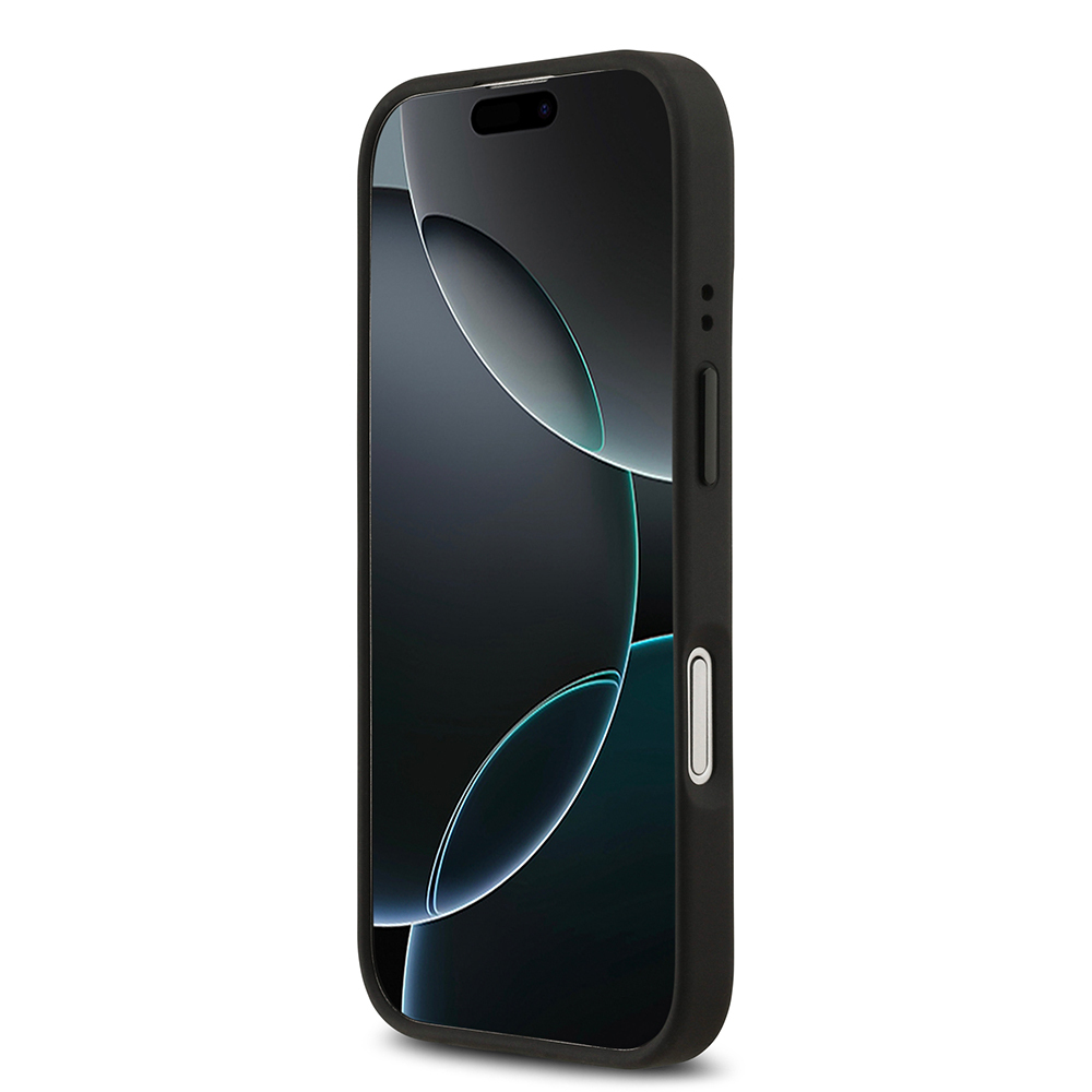 Apple iPhone 17 Uyumlu Kılıf BMW Orjinal Lisanslı M-safe Şarj Özellikli M Logolu Üç Şeritli Delikli Deri Kapak - 4