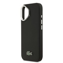 Apple iPhone 17 Uyumlu Kılıf Lacoste Orjinal Lisanslı M-safe Şarj Özellikli PU Pike Desenli Standlı Metal Logolu Kapak - 5