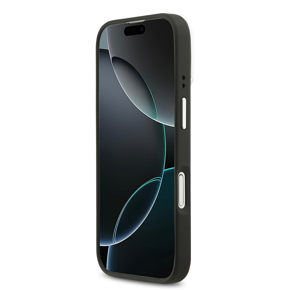 Apple iPhone 17 Uyumlu Kılıf Lacoste Orjinal Lisanslı M-safe Şarj Özellikli PU Pike Desenli Standlı Metal Logolu Kapak - 18