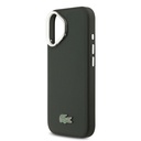 Apple iPhone 17 Uyumlu Kılıf Lacoste Orjinal Lisanslı M-safe Şarj Özellikli PU Pike Desenli Standlı Metal Logolu Kapak - 19