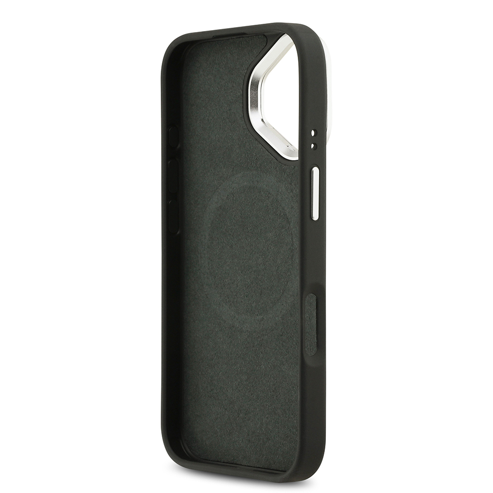 Apple iPhone 17 Uyumlu Kılıf Lacoste Orjinal Lisanslı M-safe Şarj Özellikli PU Pike Desenli Standlı Metal Logolu Kapak - 20