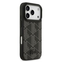 Apple iPhone 17 Pro Uyumlu Kılıf Lacoste Orjinal Lisanslı M-safe Şarj Özellikli Standlı PU Deri Karışık Monogram Desenli Kapak - 3