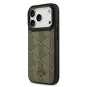 Apple iPhone 17 Pro Uyumlu Kılıf Lacoste Orjinal Lisanslı M-safe Şarj Özellikli Standlı PU Deri Karışık Monogram Desenli Kapak - 8