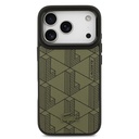 Apple iPhone 17 Pro Uyumlu Kılıf Lacoste Orjinal Lisanslı M-safe Şarj Özellikli Standlı PU Deri Karışık Monogram Desenli Kapak - 9