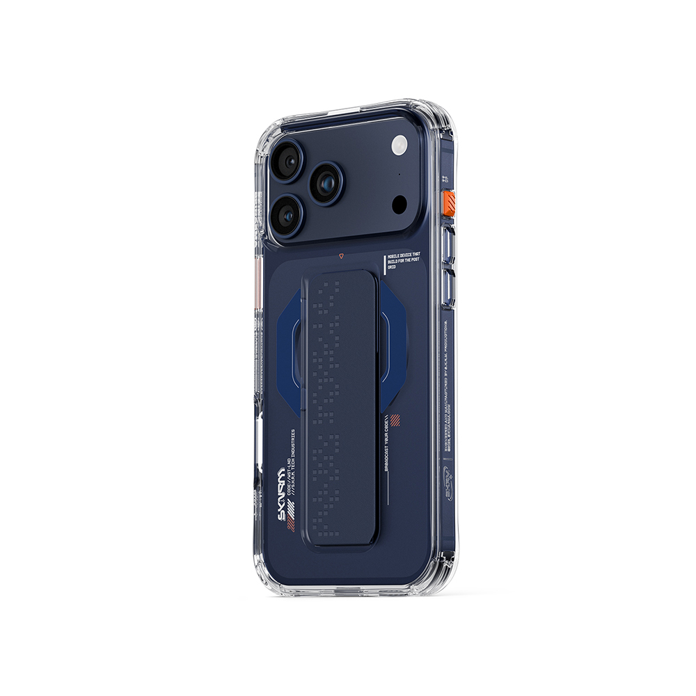 Apple iPhone 17 Pro Max Uyumlu Kılıf Skinarma M-Safe Şarj Özellikli Airbag Tasarımlı Standlı Haxa Kapak - 12