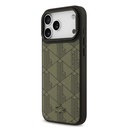 Apple iPhone 17 Pro Max Uyumlu Kılıf Lacoste Orjinal Lisanslı M-safe Şarj Özellikli Standlı PU Deri Karışık Monogram Desenli Kapak - 1
