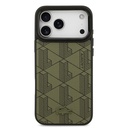 Apple iPhone 17 Pro Max Uyumlu Kılıf Lacoste Orjinal Lisanslı M-safe Şarj Özellikli Standlı PU Deri Karışık Monogram Desenli Kapak - 2