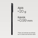Apple iPhone 17 Uyumlu Kılıf M-safe Şarj Özellikli 1500D Aramid Fiber Pitaka Ultra-Slim Classic Serisi Black-Grey Twill Kapak - 5
