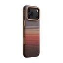 Apple iPhone 17 Pro Uyumlu Kılıf M-safe Şarj Özellikli Aramid Fiber Pitaka Military-Grade Sunset-Moonrise Serisi Kapak - 1