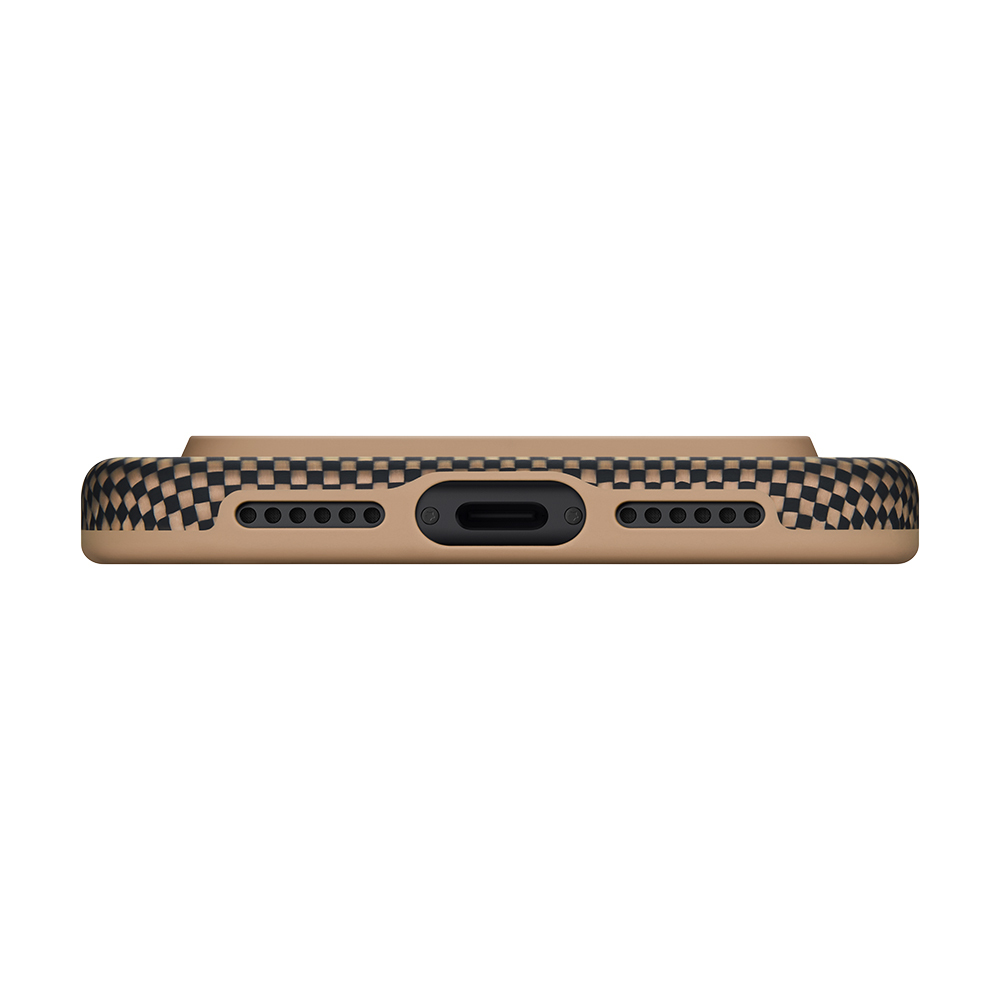 Apple iPhone 17 Pro Uyumlu Kılıf M-safe Şarj Özellikli Aramid Fiber Pitaka Military-Grade Sunset-Moonrise Serisi Kapak - 6