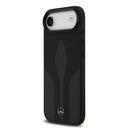 Apple iPhone 17 Air Uyumlu Kılıf Mercedes Benz Orjinal Lisanslı M-safe Şarj Özellikli Dokulu Desenli Deri Kapak - 1