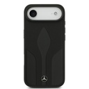 Apple iPhone 17 Air Uyumlu Kılıf Mercedes Benz Orjinal Lisanslı M-safe Şarj Özellikli Dokulu Desenli Deri Kapak - 2