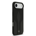 Apple iPhone 17 Air Uyumlu Kılıf Mercedes Benz Orjinal Lisanslı M-safe Şarj Özellikli Dokulu Desenli Deri Kapak - 3