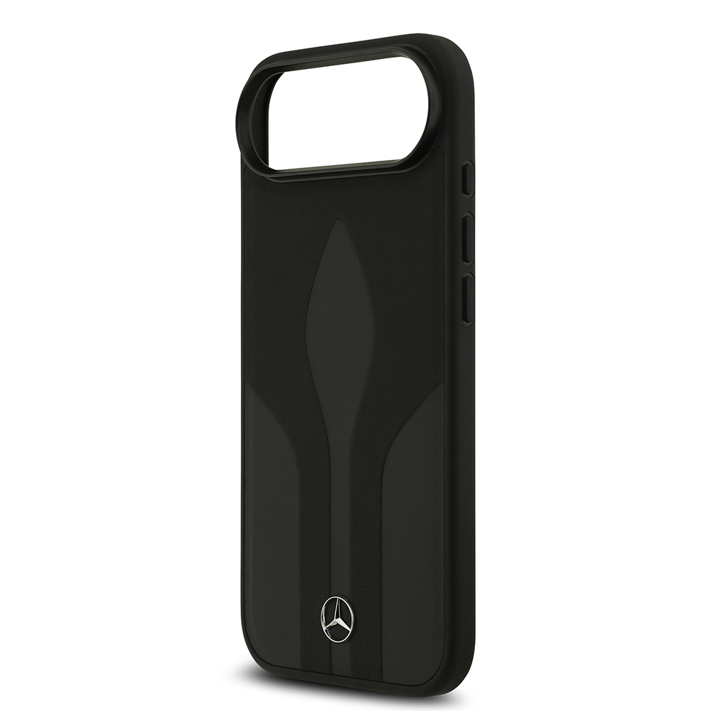 Apple iPhone 17 Air Uyumlu Kılıf Mercedes Benz Orjinal Lisanslı M-safe Şarj Özellikli Dokulu Desenli Deri Kapak - 5