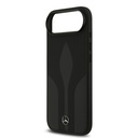 Apple iPhone 17 Air Uyumlu Kılıf Mercedes Benz Orjinal Lisanslı M-safe Şarj Özellikli Dokulu Desenli Deri Kapak - 5
