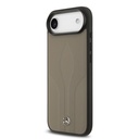 Apple iPhone 17 Air Uyumlu Kılıf Mercedes Benz Orjinal Lisanslı M-safe Şarj Özellikli Dokulu Desenli Deri Kapak - 8
