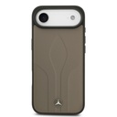 Apple iPhone 17 Air Uyumlu Kılıf Mercedes Benz Orjinal Lisanslı M-safe Şarj Özellikli Dokulu Desenli Deri Kapak - 9