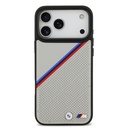 Apple iPhone 17 Pro Max Uyumlu Kılıf BMW Orjinal Lisanslı M-safe Şarj Özellikli M Logolu Üç Şeritli Delikli Deri Kapak - 8