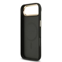 Apple iPhone 17 Air Uyumlu Kılıf Guess Orjinal Lisanslı M-safe Şarj Özellikli Gold Metal Kamera Çerçeveli Taşlı 4G Logolu Kapak - 12