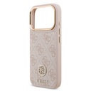 Apple iPhone 17 Pro Uyumlu Kılıf Guess Orjinal Lisanslı M-safe Şarj Özellikli Gold Metal Kamera Çerçeveli Taşlı 4G Logolu Kapak - 19
