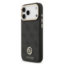 Apple iPhone 17 Pro Max Uyumlu Kılıf Guess Orjinal Lisanslı M-safe Şarj Özellikli Gold Metal Kamera Çerçeveli Taşlı 4G Logolu Kapak - 7