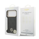 Apple iPhone 17 Pro Max Uyumlu Kılıf Guess Orjinal Lisanslı M-safe Şarj Özellikli Gold Metal Kamera Çerçeveli Taşlı 4G Logolu Kapak - 14