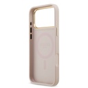 Apple iPhone 17 Pro Max Uyumlu Kılıf Guess Orjinal Lisanslı M-safe Şarj Özellikli Gold Metal Kamera Çerçeveli Taşlı 4G Logolu Kapak - 20