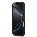 Apple iPhone 17 Uyumlu Kılıf Guess Orjinal Lisanslı M-safe Şarj Özellikli Gold Metal Kamera Çerçeveli PU Deri 4G Desenli Yazı Logolu Kapak - 3
