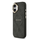 Apple iPhone 17 Uyumlu Kılıf Guess Orjinal Lisanslı M-safe Şarj Özellikli Gold Metal Kamera Çerçeveli PU Deri 4G Desenli Yazı Logolu Kapak - 6