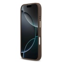 Apple iPhone 17 Uyumlu Kılıf Guess Orjinal Lisanslı M-safe Şarj Özellikli Gold Metal Kamera Çerçeveli PU Deri 4G Desenli Yazı Logolu Kapak - 10