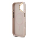 Apple iPhone 17 Uyumlu Kılıf Guess Orjinal Lisanslı M-safe Şarj Özellikli Gold Metal Kamera Çerçeveli PU Deri 4G Desenli Yazı Logolu Kapak - 27